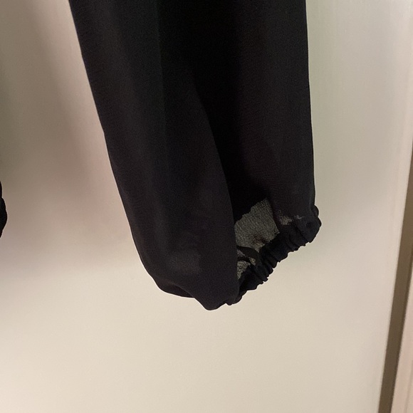 Miss Tina sheer feminine black blouse. - Picture 5 of 8